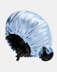 Double-Sided Silk Sleeping Cap for Women – Elastic Hair Care and Shower Cap with Button