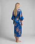 Elegant Dress for Girls – Traditional Floral Print Long Robe with Belt
