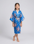 Elegant Dress for Girls – Traditional Floral Print Long Robe with Belt