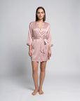 Goddess Silky Satin Robe – Lightweight, Elegant Loungewear for Women with Waist Tie - Silken & Dreams