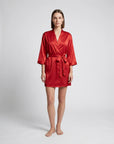 Goddess Silky Satin Robe – Lightweight, Elegant Loungewear for Women with Waist Tie - Silken & Dreams