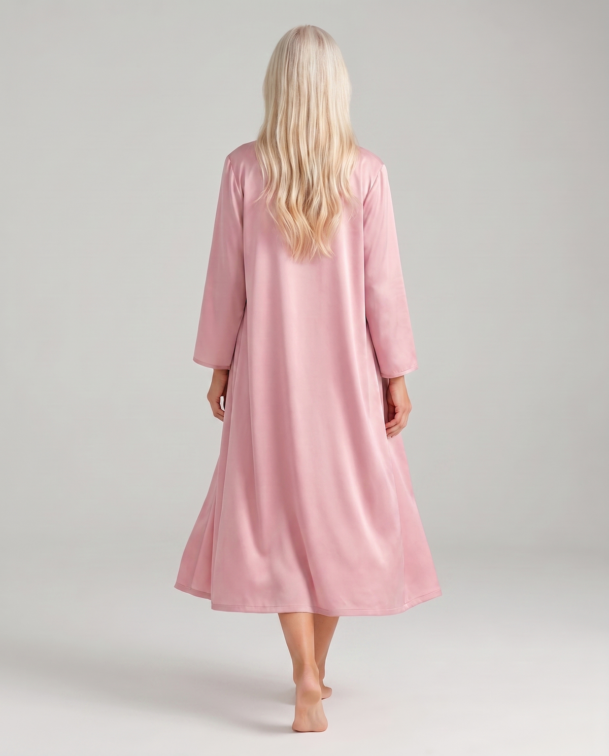 Luxury 100% Silk Nightgown and Robe Set – Soft, Elegant 2-Piece Sleepwear for Women