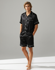 Men’s 100% Mulberry Silk Pajamas - Short-Sleeved Set