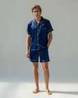 Men’s 100% Mulberry Silk Pajamas - Short-Sleeved Set
