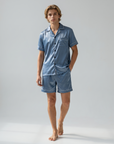 Men’s 100% Mulberry Silk Pajamas - Short-Sleeved Set