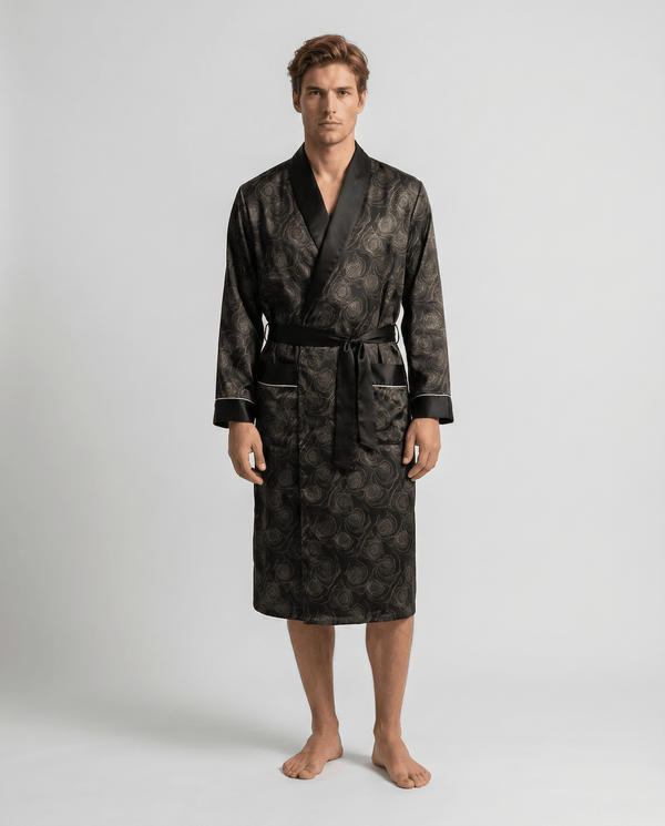 Men’s Robe – Luxurious Paisley Pattern Sleepwear