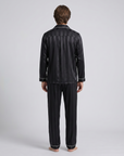 Men’s Silk Satin Pajama Set – Breathable, Lightweight Sleepwear with Long Sleeves & Pants