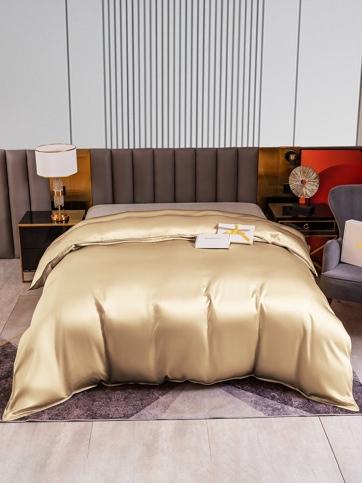 Mulberry Silk Duvet Cover – Seamless, Luxurious, Breathable &amp; Hypoallergenic Bedding for Restful Sleep