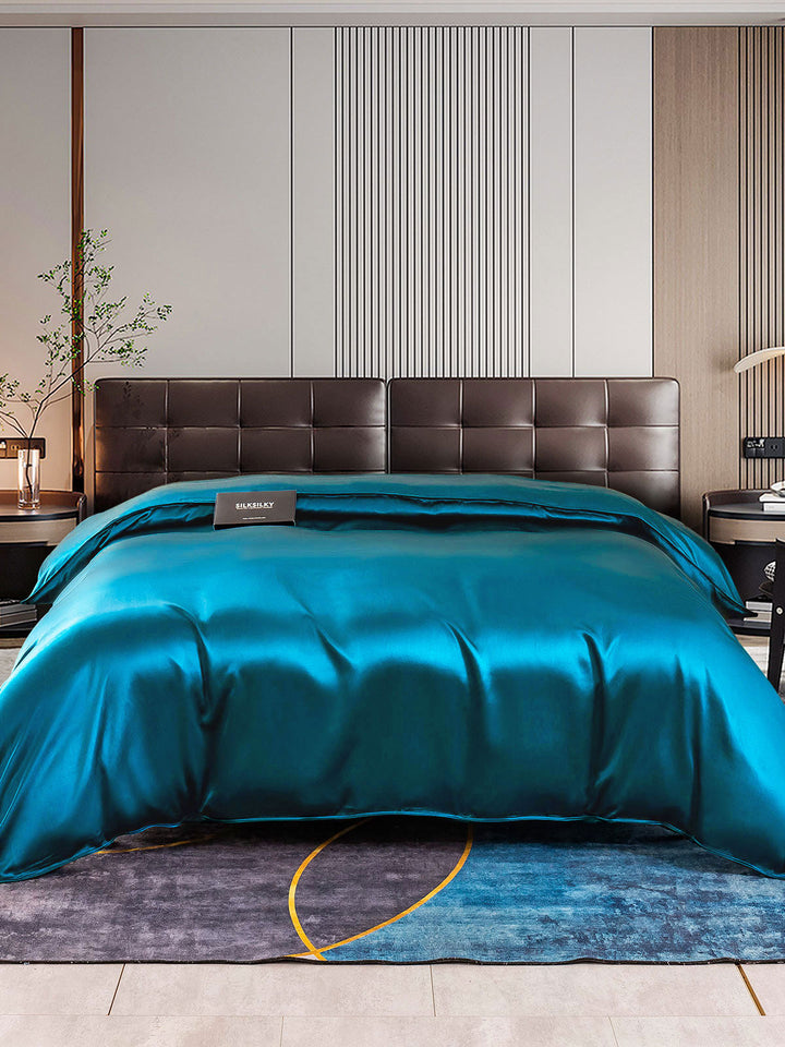 Mulberry Silk Duvet Cover – Seamless, Luxurious, Breathable &amp; Hypoallergenic Bedding for Restful Sleep
