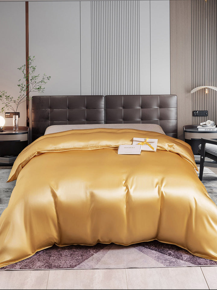 Mulberry Silk Duvet Cover – Seamless, Luxurious, Breathable &amp; Hypoallergenic Bedding for Restful Sleep