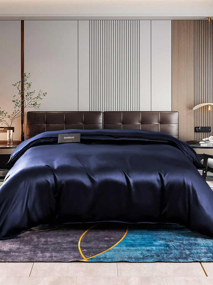 Mulberry Silk Duvet Cover – Seamless, Luxurious, Breathable &amp; Hypoallergenic Bedding for Restful Sleep