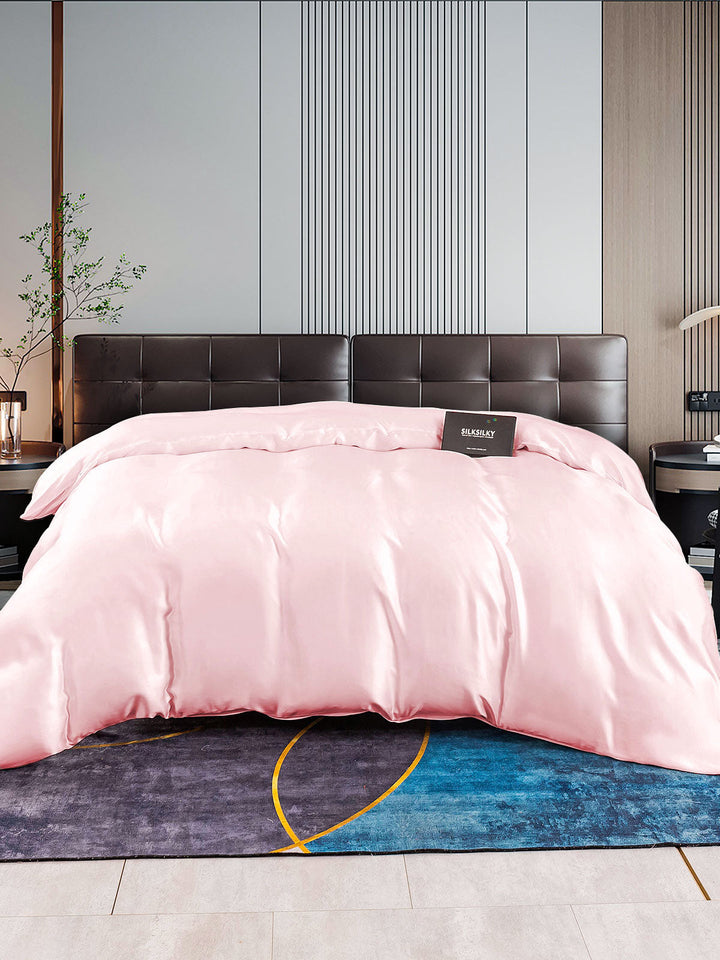 Mulberry Silk Duvet Cover – Seamless, Luxurious, Breathable &amp; Hypoallergenic Bedding for Restful Sleep