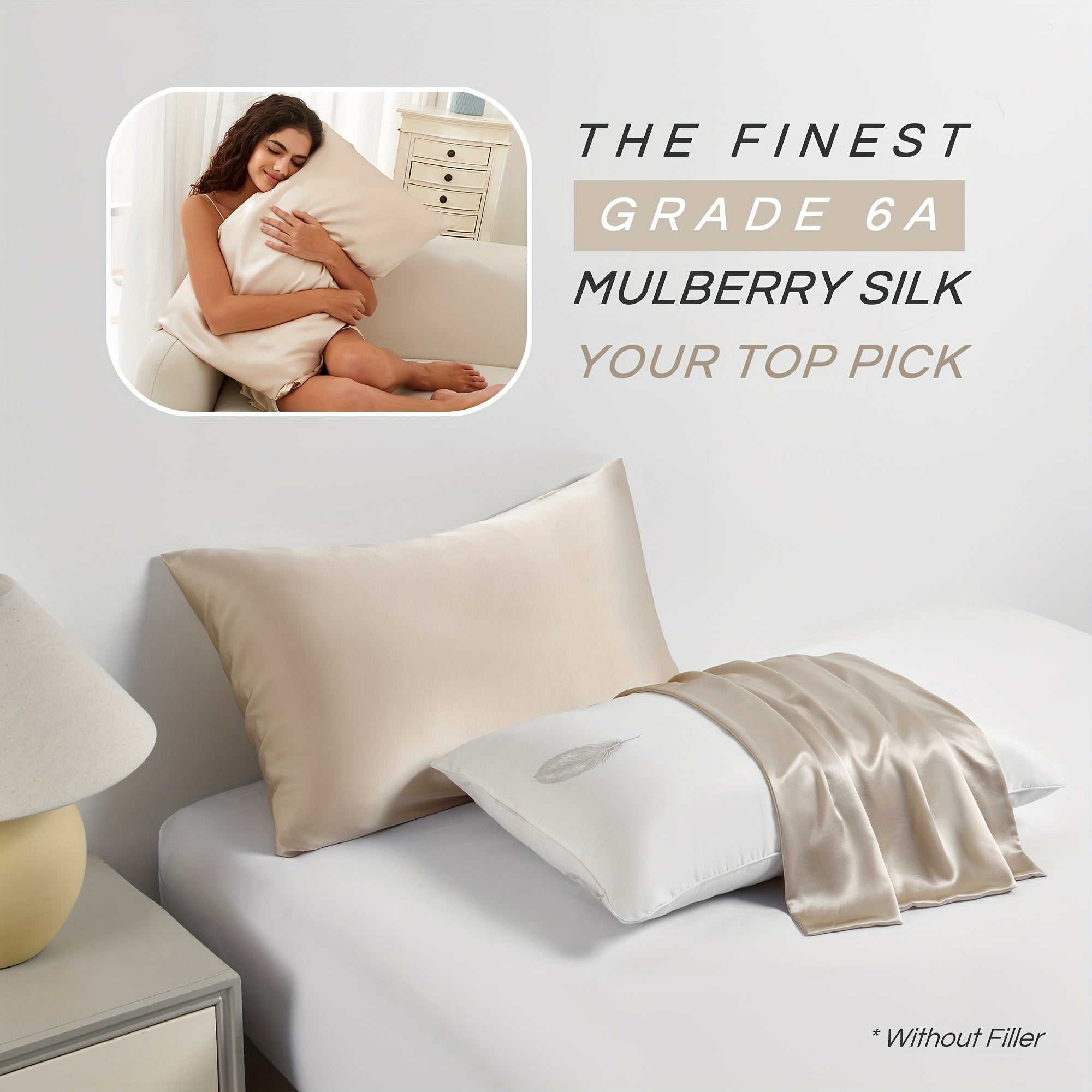 Mulberry Silk Pillowcases – Soft, Breathable, Anti-Frizz Luxury Pillow Covers - Silken &amp; Dreams
