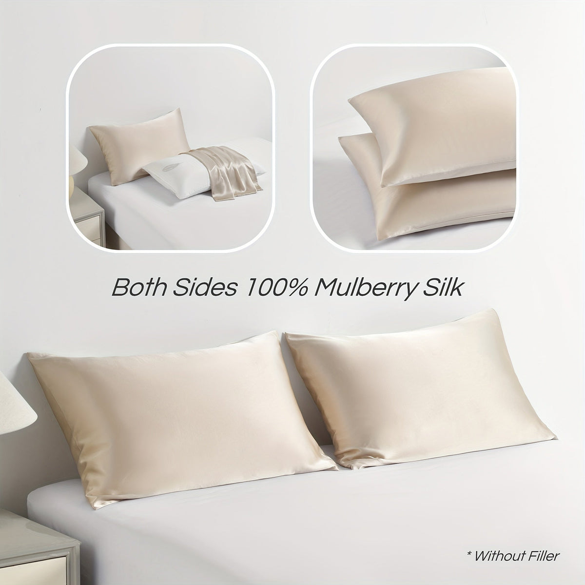 Mulberry Silk Pillowcases – Soft, Breathable, Anti-Frizz Luxury Pillow Covers - Silken &amp; Dreams