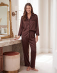100% Silk Pajama Set for Women – Soft, Breathable, Luxury Sleepwear with Long Sleeves & Pants
