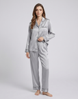 100% Silk Pajama Set for Women – Soft, Breathable, Luxury Sleepwear with Long Sleeves & Pants