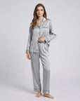 100% Silk Pajama Set for Women – Soft, Breathable, Luxury Sleepwear with Long Sleeves & Pants