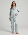 100% Silk Pajama Set for Women – Soft, Breathable, Luxury Sleepwear with Long Sleeves & Pants