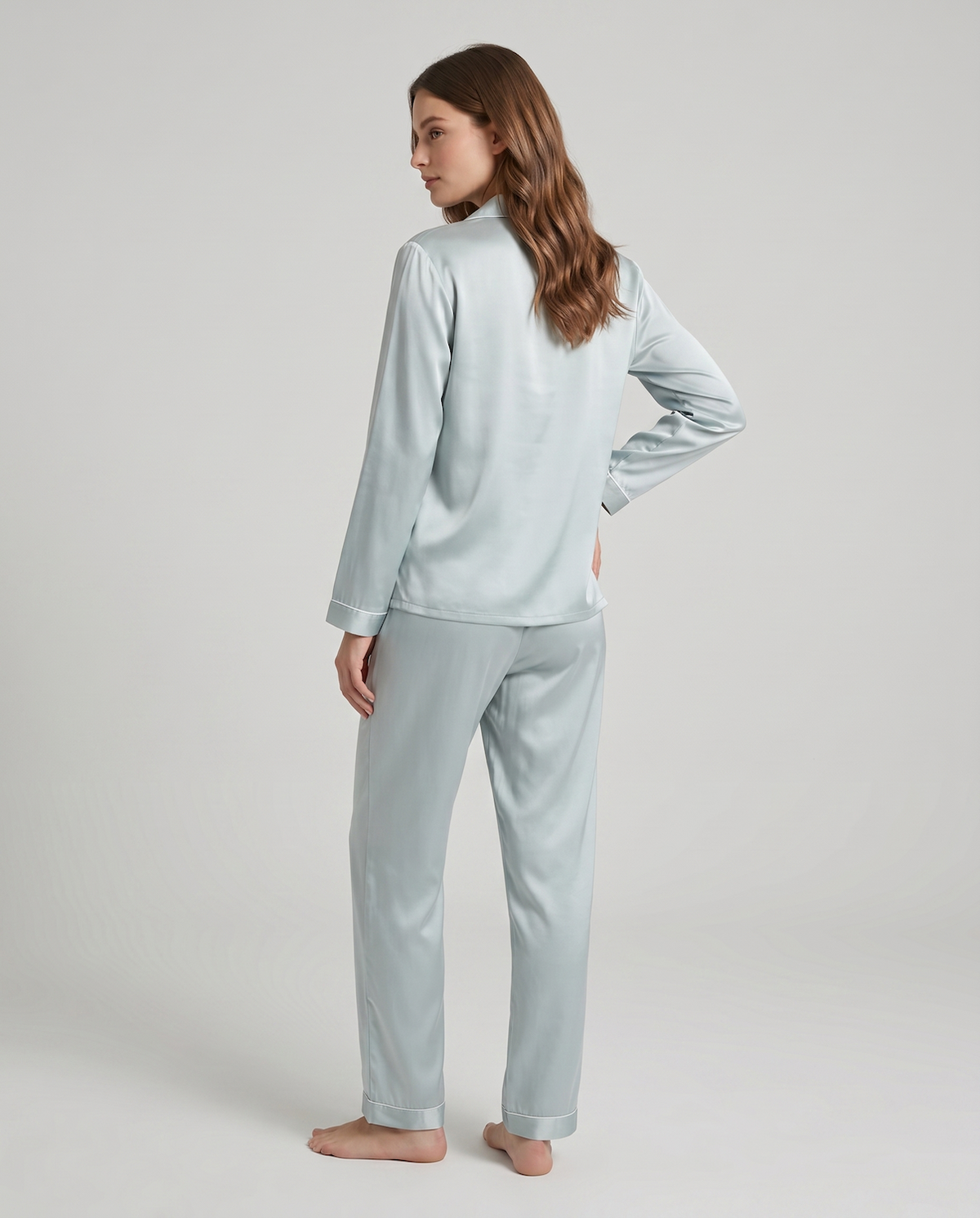 100% Silk Pajama Set for Women – Soft, Breathable, Luxury Sleepwear with Long Sleeves & Pants