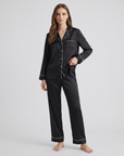 100% Silk Pajama Set for Women – Soft, Breathable, Luxury Sleepwear with Long Sleeves & Pants