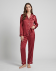 100% Silk Pajama Set for Women – Soft, Breathable, Luxury Sleepwear with Long Sleeves & Pants