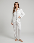 100% Silk Pajama Set for Women – Soft, Breathable, Luxury Sleepwear with Long Sleeves & Pants