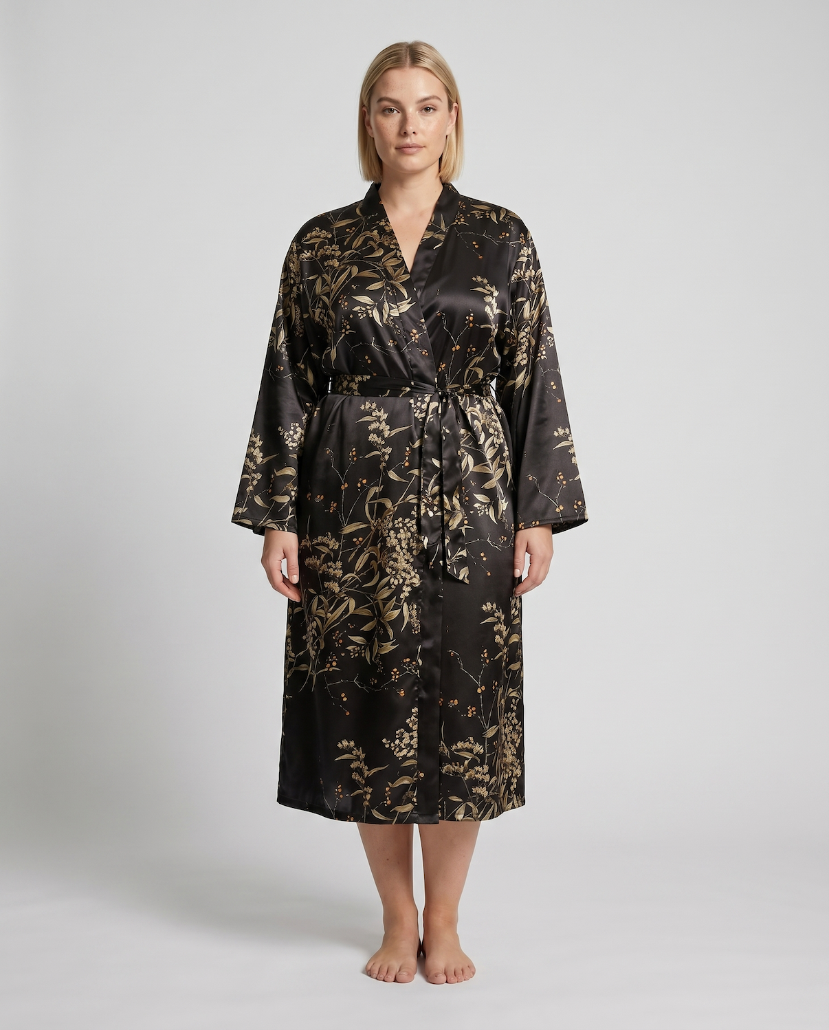 Plus Size Women's Loungewear Robe – Stylish Print, Sexy Fit & Comfortable Casual Sleepwear