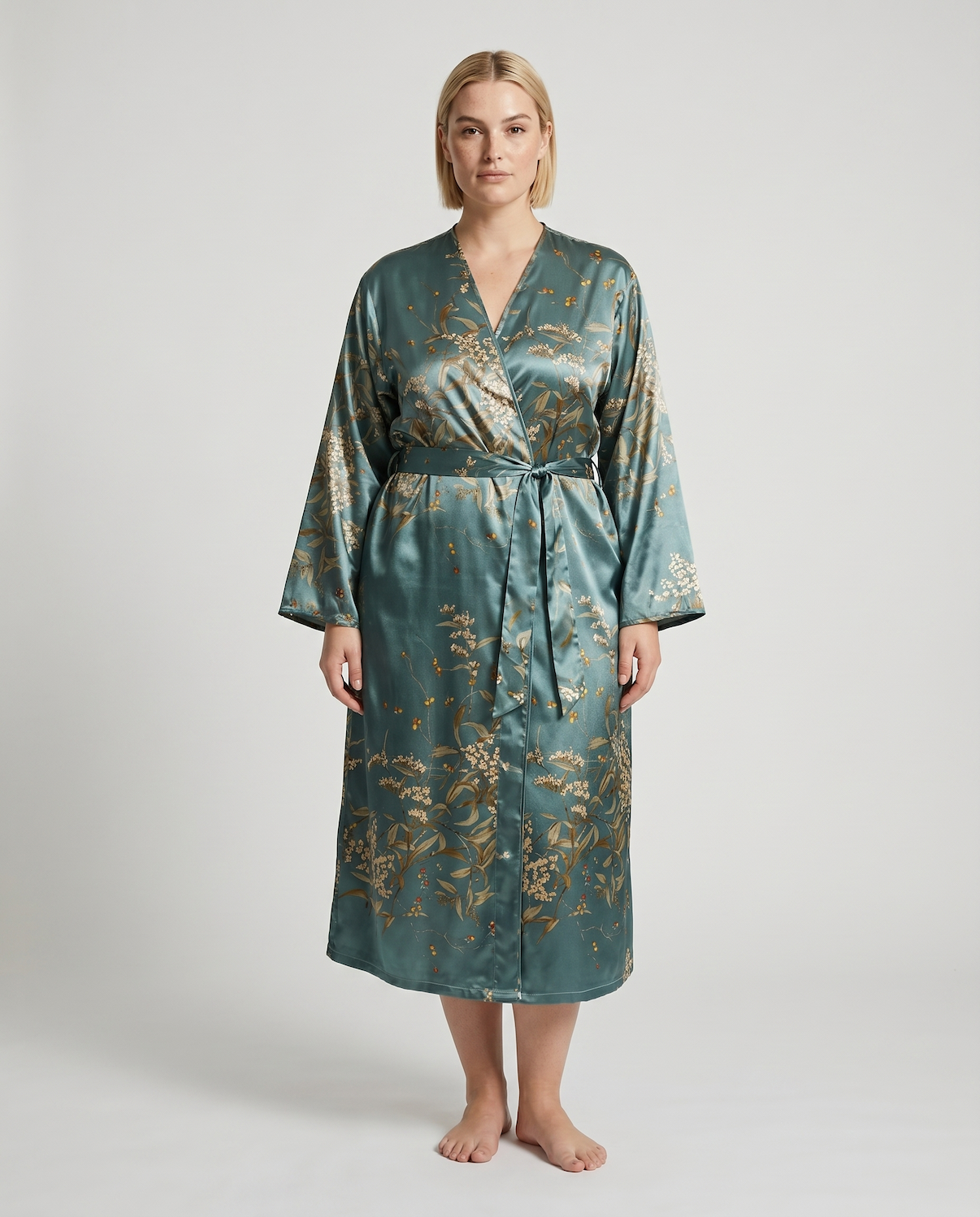 Plus Size Women's Loungewear Robe – Stylish Print, Sexy Fit & Comfortable Casual Sleepwear