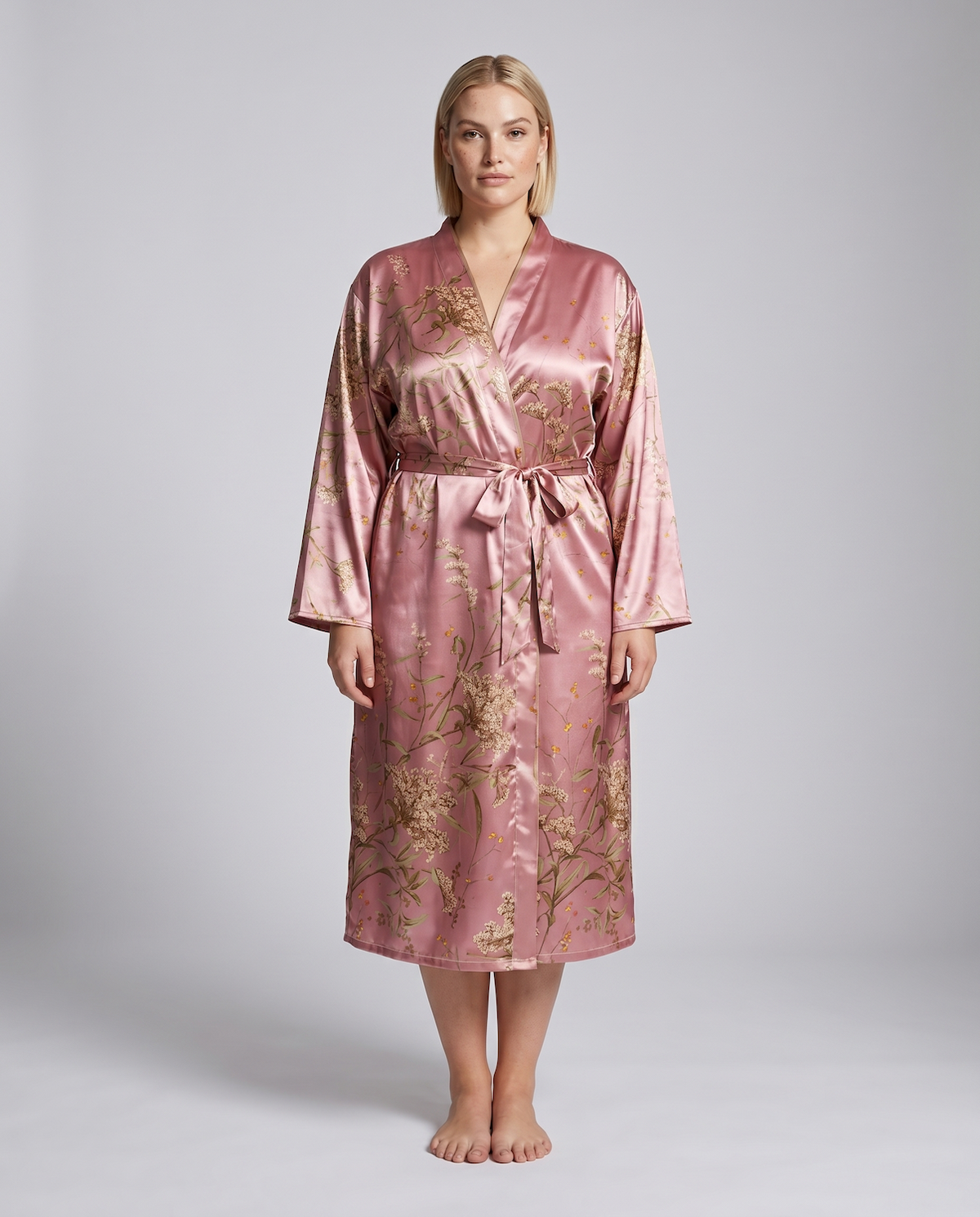 Plus Size Women's Loungewear Robe – Stylish Print, Sexy Fit & Comfortable Casual Sleepwear