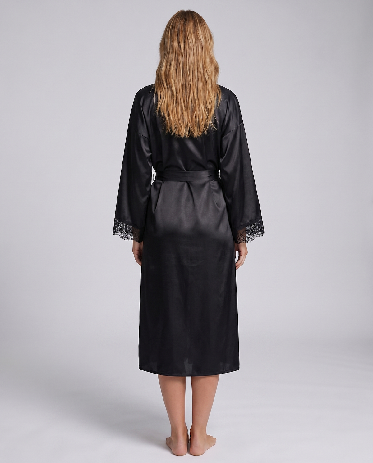 Silk Long Robe – Elegant and Comfortable Kimono Gown for Relaxing