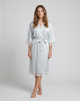 Silk Satin Lace Robes – Bridesmaid and Bride Wedding Long Robe, Elegant Bathrobe and Lingerie Robe for Women
