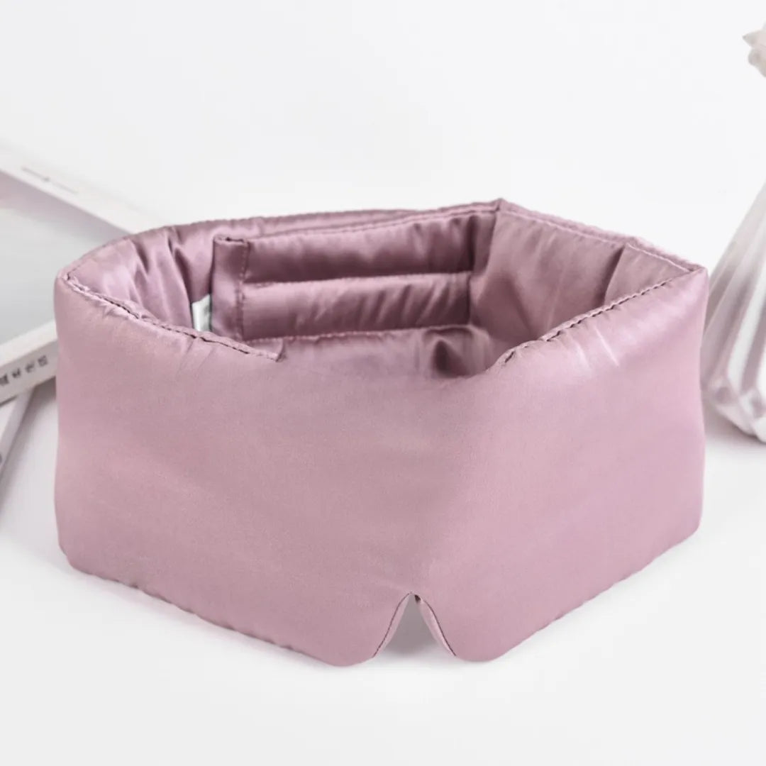 Silk Sleep Mask with Soft Padding for Luxurious Sleep in Total Darkness