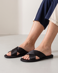 Women Satin Non-Slip Indoor Slippers Soft Bottom Slide Shoes