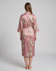 Women's Longline Belted Robe – Soft Three-Quarter Sleeve Loungewear & Sleepwear
