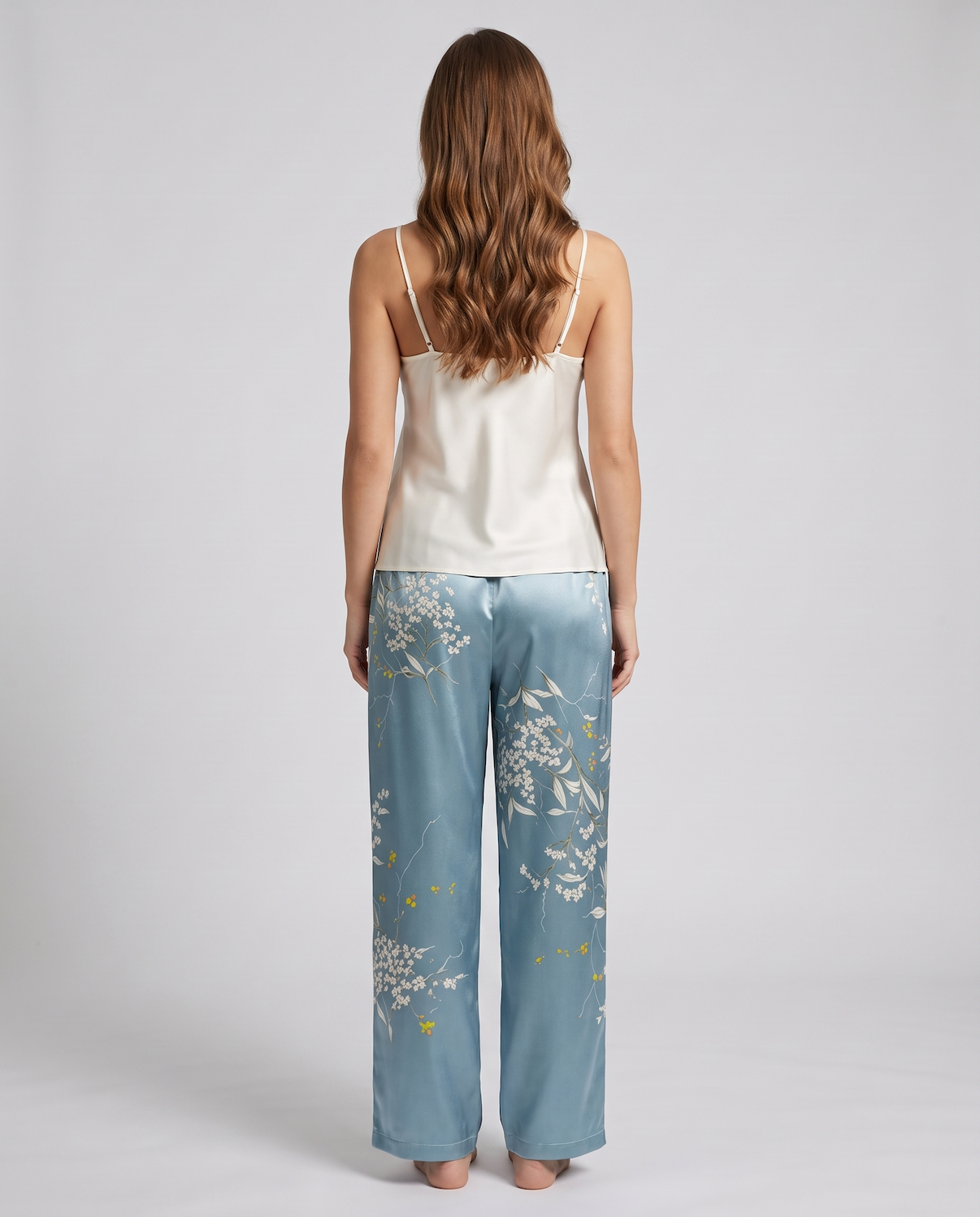 Women’s Plant Print Sleep Pants – Breathable Casual Long Lounge Trousers with Relaxed Fit