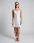 Women’s Satin Slip Nightdress – V-Neck Spaghetti Strap Sleep Dress