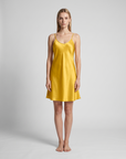 Women’s Satin Slip Nightdress – V-Neck Spaghetti Strap Sleep Dress