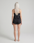 Women's Silk Chiffon Pajamas – Sexy Sleeveless Two-Piece Set with Shorts for Summer Home Wear