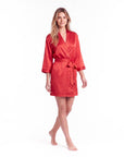 Goddess Silky Satin Robe – Lightweight, Elegant Loungewear for Women with Waist Tie - Silken & Dreams