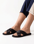 Women Satin Non-Slip Indoor Slippers Soft Bottom Slide Shoes