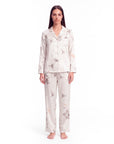 Silk Pajama Set for Women – Long Sleeve & Pants | Soft, Breathable Loungewear