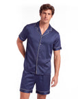 Men’s Pajama Set – Short Sleeve Loose Fit Sleepwear & Homewear Suit