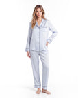 Silk Pajama Set for Women – Soft, Breathable, Luxury Sleepwear with Long Sleeves & Pants