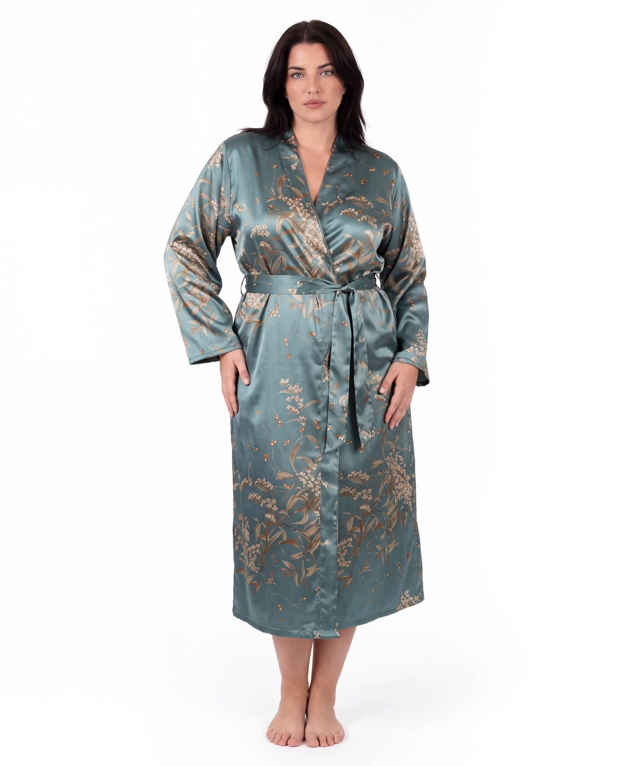 Plus Size Women's Loungewear Robe – Stylish Print, Sexy Fit &amp; Comfortable Casual Sleepwear