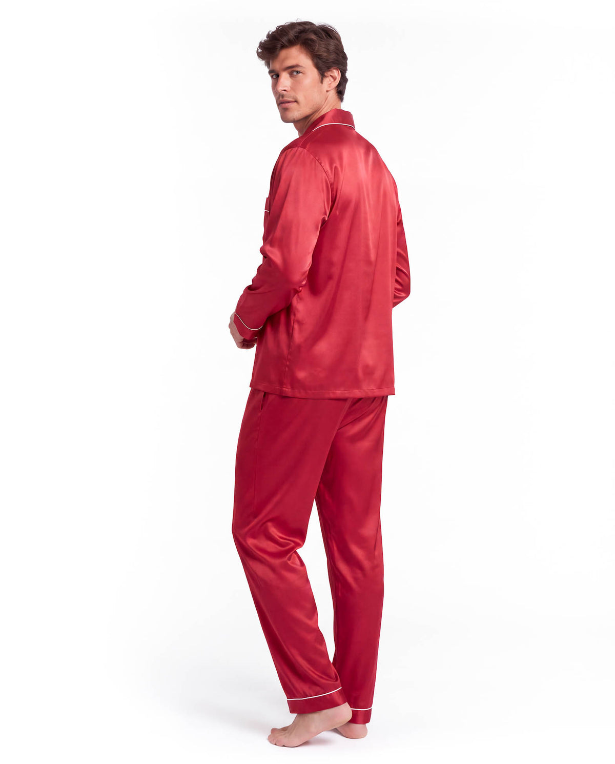 Men’s Pajama Set – Lightweight Long Sleeve Lounge &amp; Sleepwear for Home Comfort