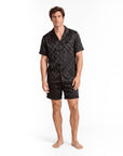 Men’s Long-Sleeve Pajama Set – Two-Piece Plaid Loungewear