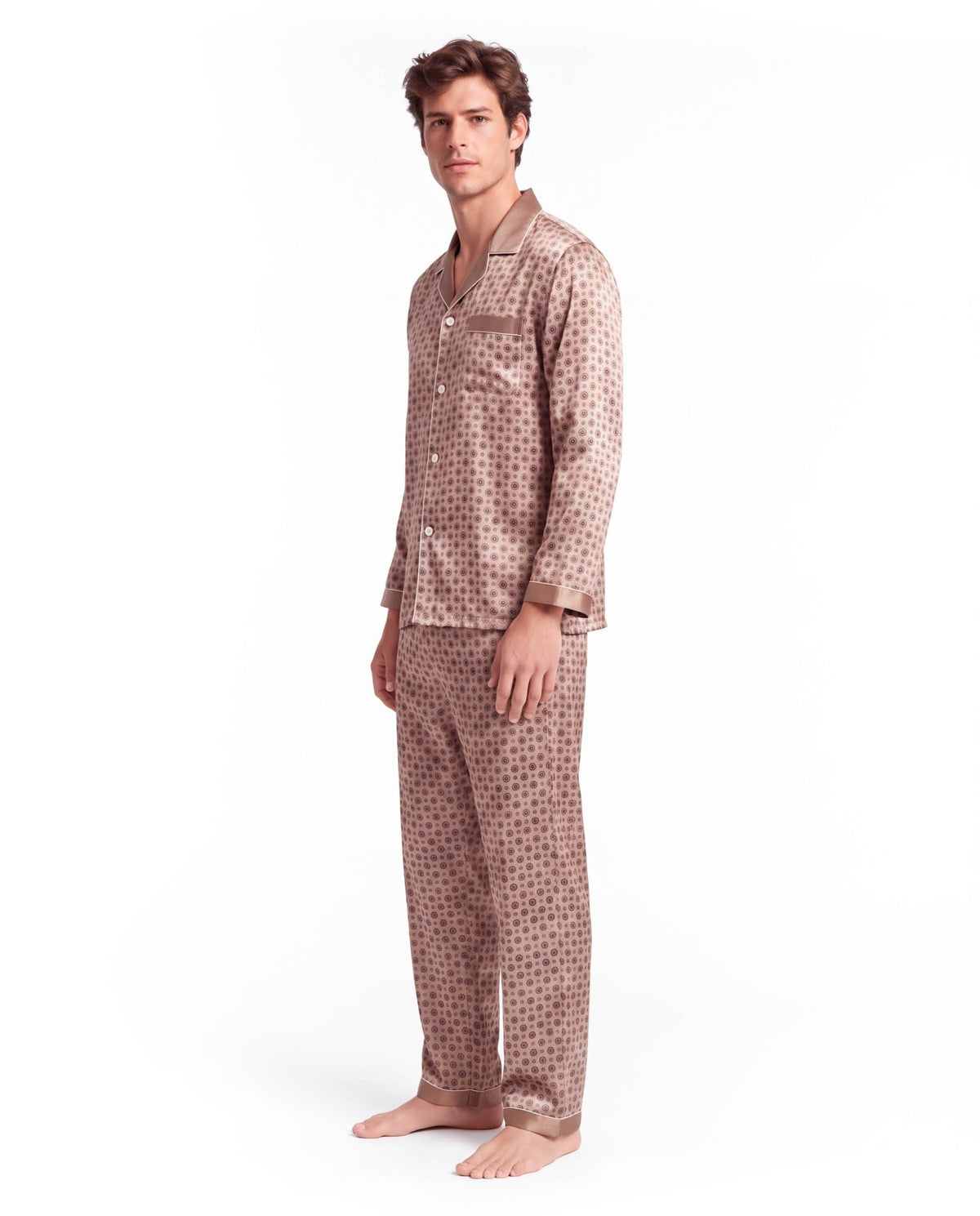 Men’s Pajama Set – Lightweight Long &amp; Short Sleeve Sleepwear for All Seasons