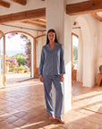 Silk Pajama Set for Women – Long Sleeve & Pants | Soft, Breathable Loungewear