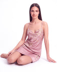 Women’s Puff-Sleeve Halter Neck Dress – Printed Casual Nightgown