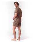 Men’s Pajama Set – Short Sleeve Loose Fit Sleepwear & Homewear Suit